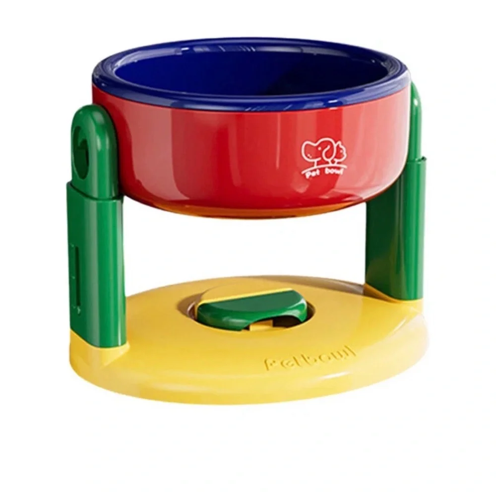 Pet Bowl with Suction‎ Cup - Red and Yellow